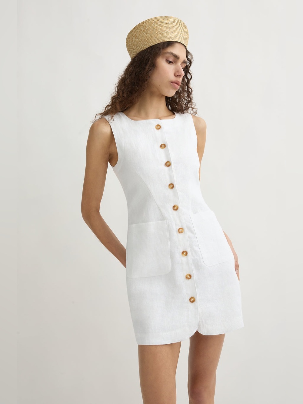 Posse Emma Button Down Mini Dress Size Large